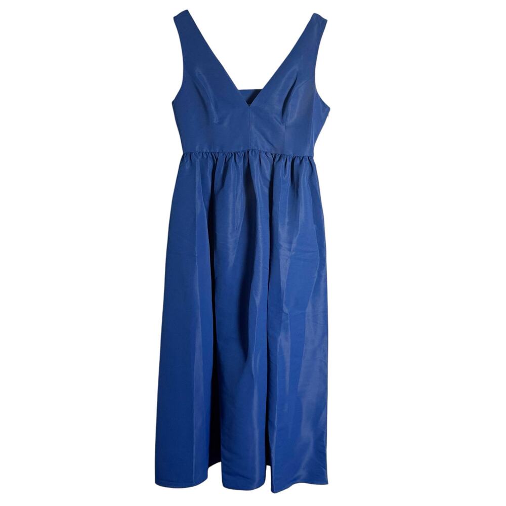 Sachin & Babi Katrina Midnight Blue Sleeveless V-Neck Bow Back Cocktail Gown 14 - Picture 4 of 14
